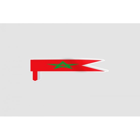 Morocco Flag Style 2 Sticker