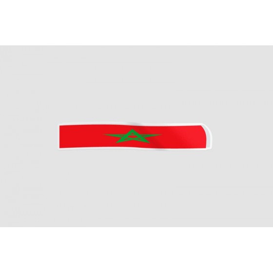 Morocco Flag Style 5 Sticker