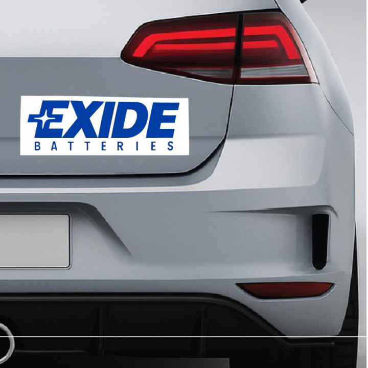 Exide Batteries Stickers – Motorsport Sponsor Panel Decals (2-Pack)