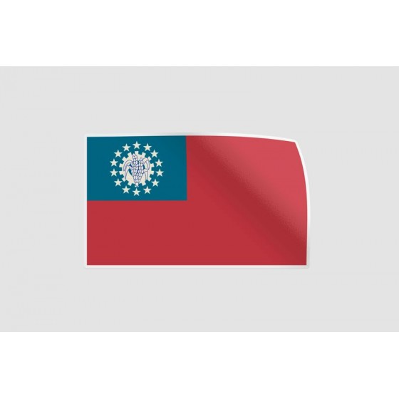 Myanmar Burma Flag Sticker
