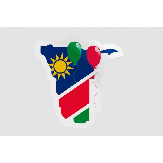 Namibian Map And Flag Sticker