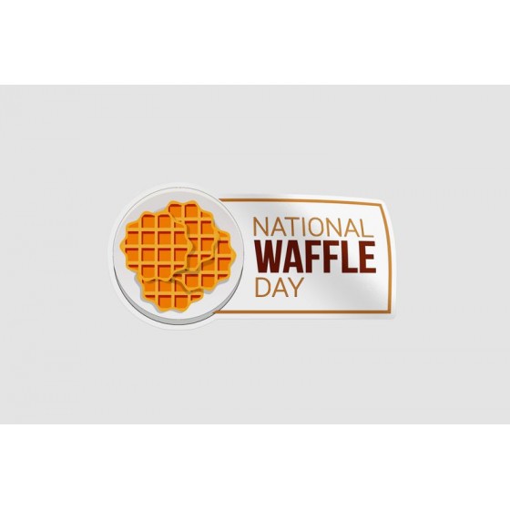 National Waffle Day Sticker