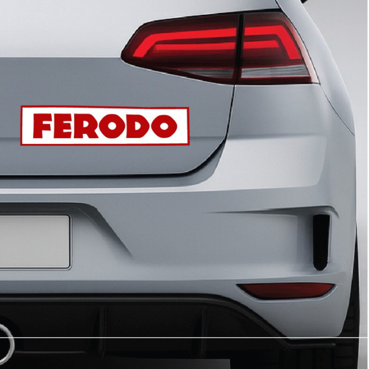 2x Ferodo Red Stickers Decals - DecalsHouse