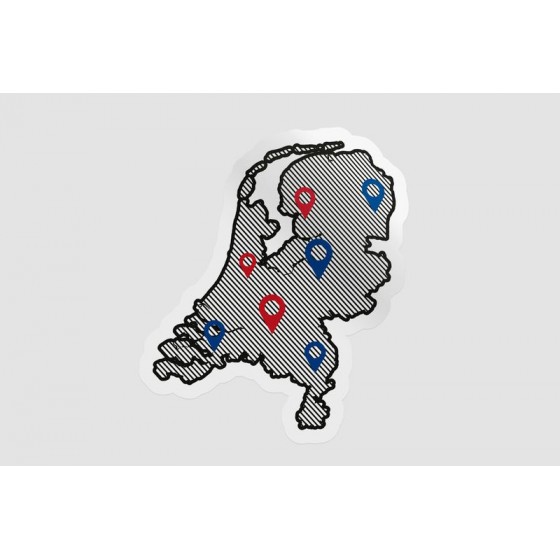Netherlands Map Style 27...