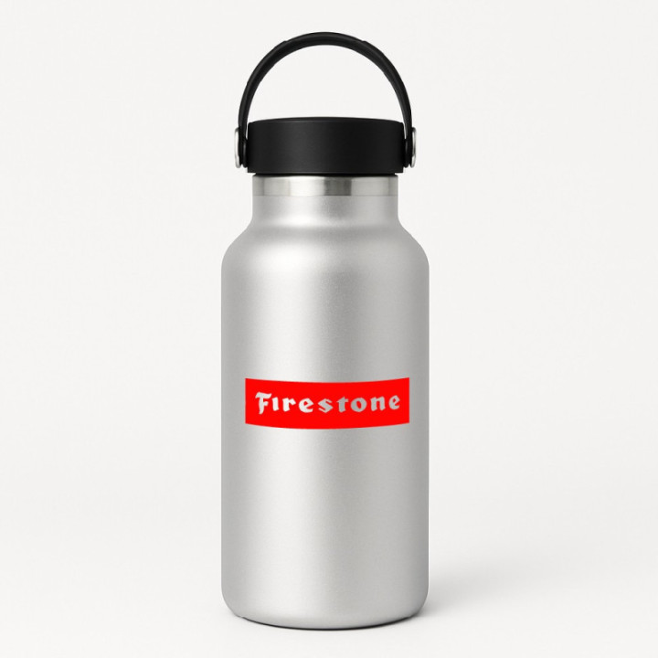 2x Firestone Red Stickers Decals - DecalsHouse