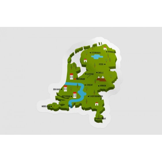 Netherlands Map Style 46...