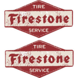 2x Firestone Style 4 Stickers Decals - DecalsHouse