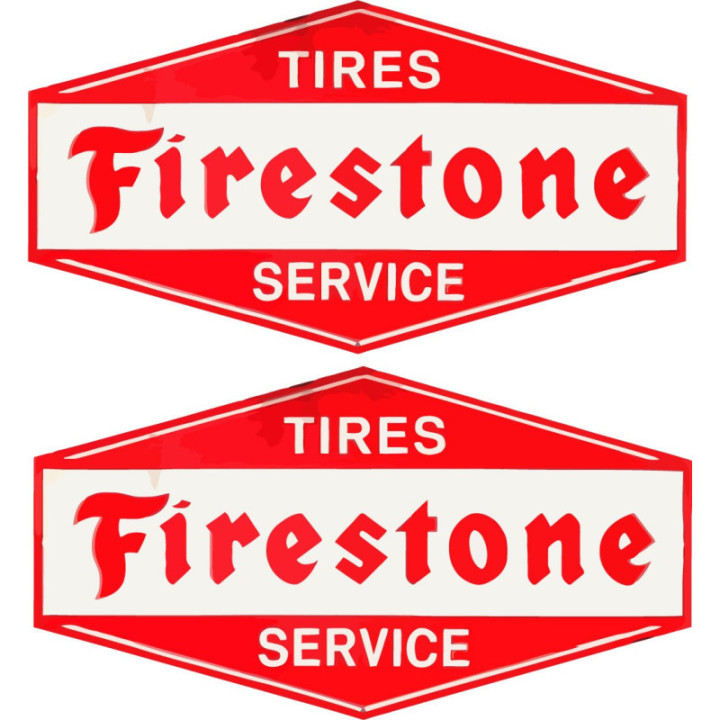 2x Firestone Style 7 Stickers Decals - DecalsHouse