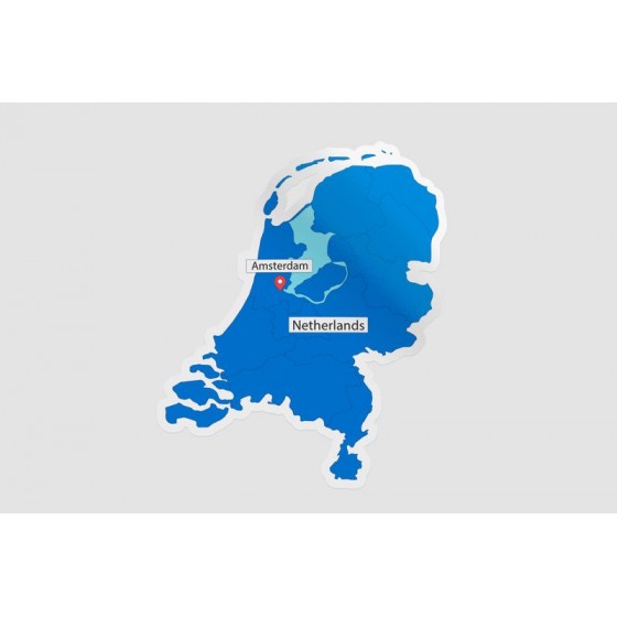 Netherlands Map Style 6...