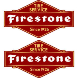2x Firestone Tire Service Stickers Decals - DecalsHouse