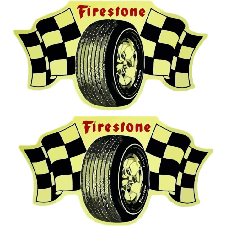 2x Firestone Tire Stickers Decals - DecalsHouse