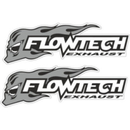 2x Flowtech Exhaust Stickers Decals - DecalsHouse