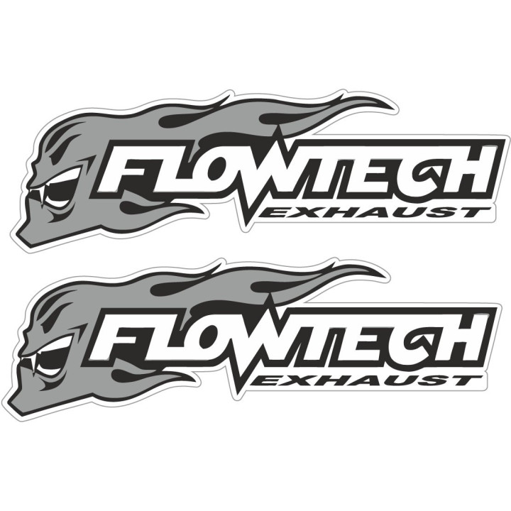 2x Flowtech Exhaust Stickers Decals - DecalsHouse