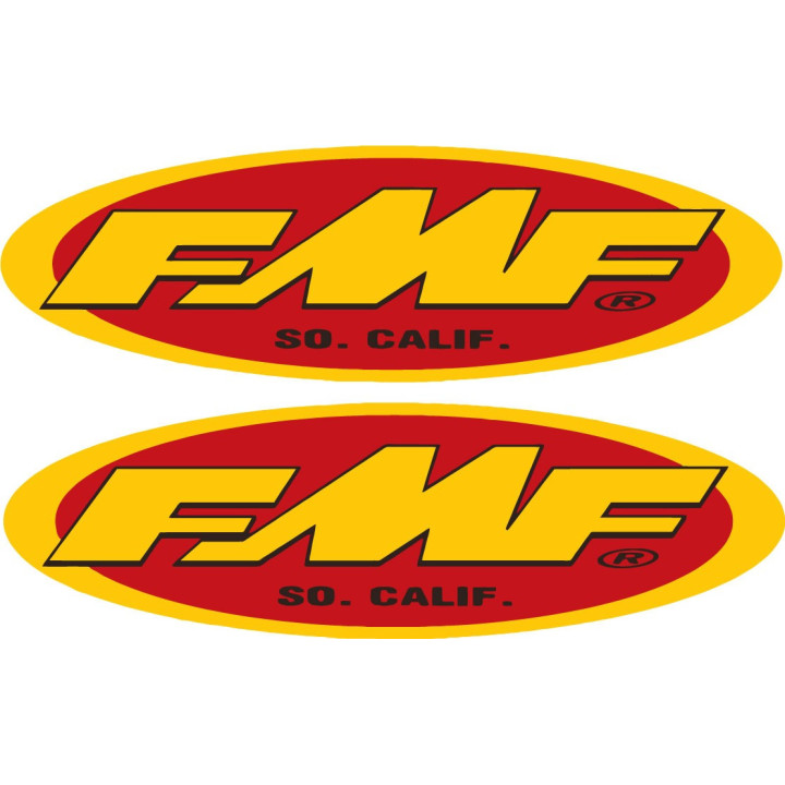 FMF Racing Stickers – Motocross Enduro Exhaust Sponsor Decals (2-Pack)