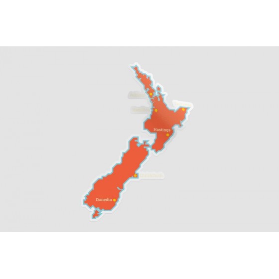 New Zealand Map Style 5...