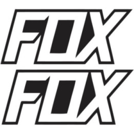 2x Fox Racing Black Lettering Stickers Decals - DecalsHouse