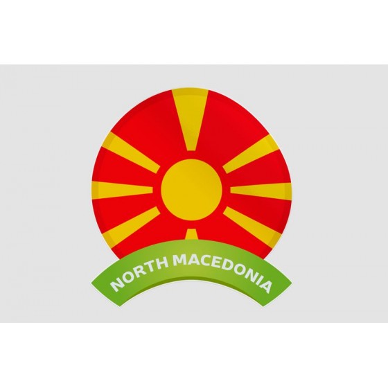 North Macedonia Flag Style...