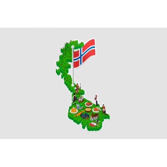 Norway Map Sticker