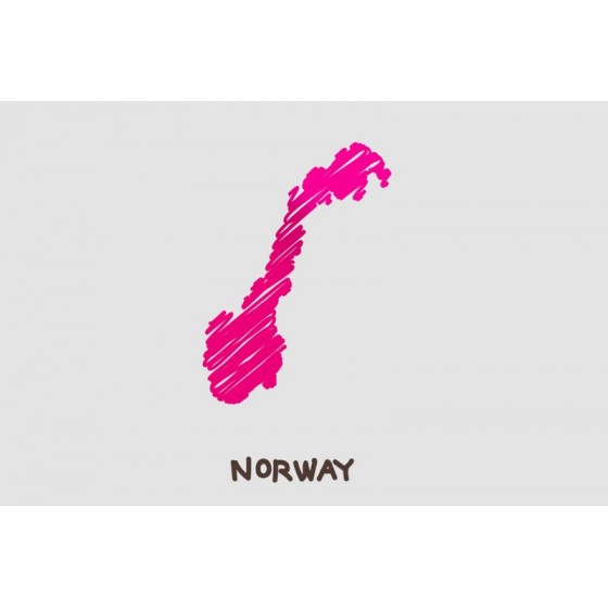 Norway Map Style 2 Sticker
