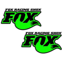 2x Fox Racing Green Stickers Decals - DecalsHouse