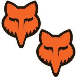 2x Fox Racing Moto Logo Orange Stickers Decals - DecalsHouse