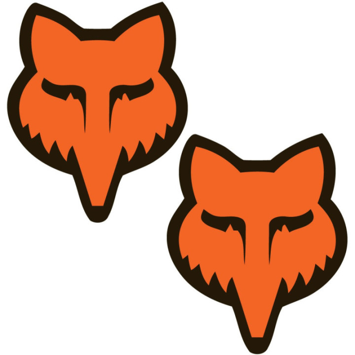 2x Fox Racing Moto Logo Orange Stickers Decals - DecalsHouse