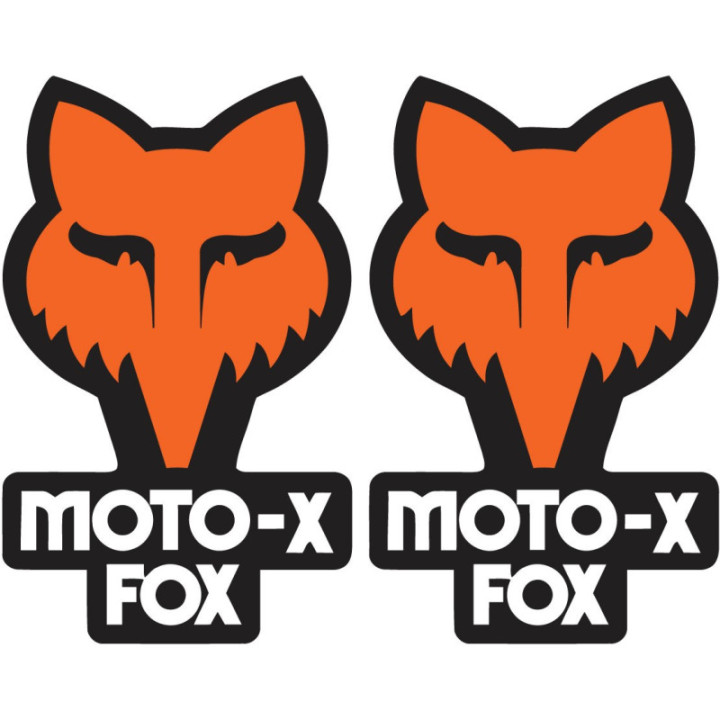 Fox Racing Moto Logo Stickers – MX Helmet Bodywork Decals (2-Pack)