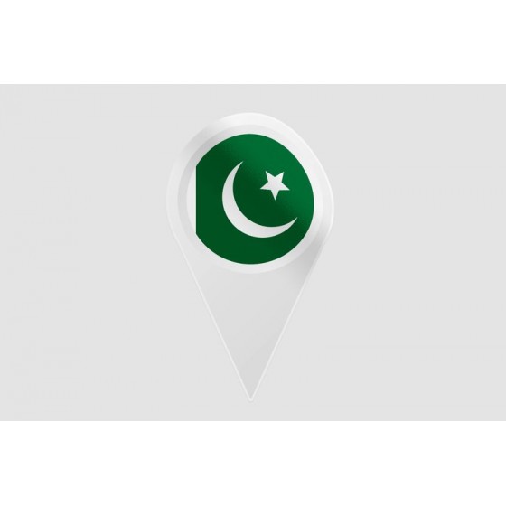 Pakistan Flag Style 10 Sticker
