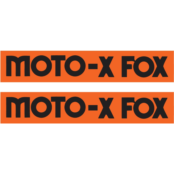 2x Fox Racing Moto Orange Lettering Stickers Decals - DecalsHouse