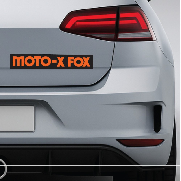 2x Fox Racing Moto Orange Lettering Style 2 Stickers Decals - DecalsHouse