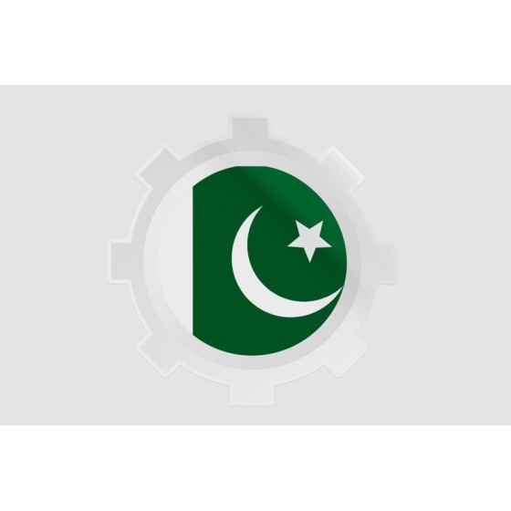Pakistan Flag Style 14 Sticker