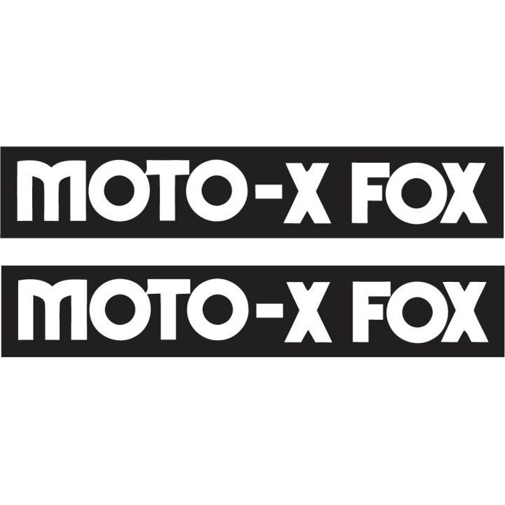2x Fox Racing Moto White Lettering Stickers Decals - DecalsHouse