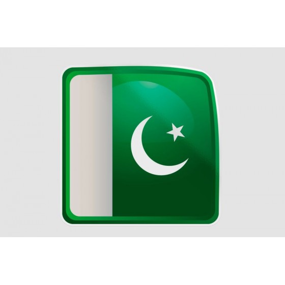 Pakistan Flag Style 21 Sticker