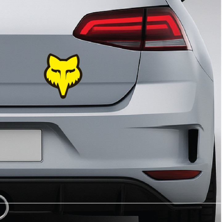 Fox Racing Moto Yellow Stickers – MX Off-Road Decals (2-Pack) | DecalsHouse
