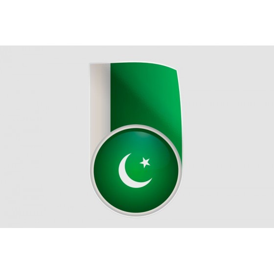 Pakistan Flag Style 24 Sticker