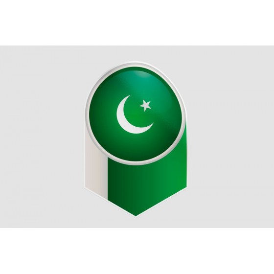 Pakistan Flag Style 25 Sticker