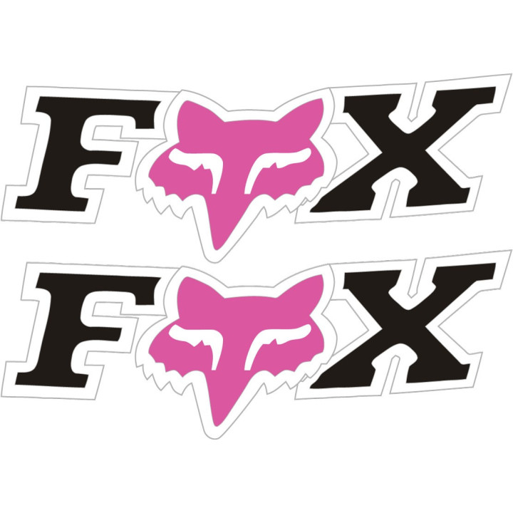 2x Fox Racing Pink Stickers Decals - DecalsHouse