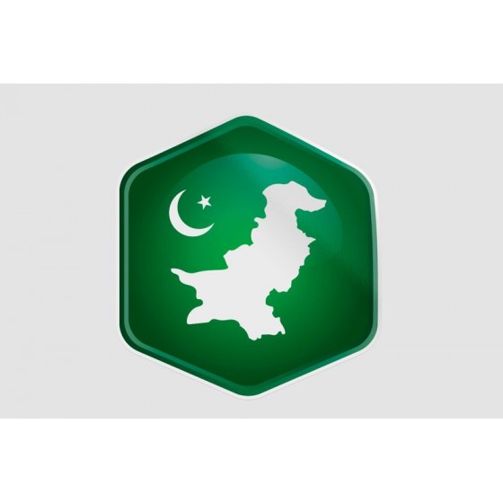 Pakistan Flag Style 27 Sticker
