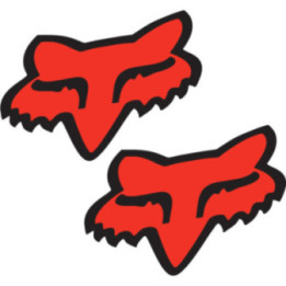2x Fox Racing Red And Black Stickers Decals - DecalsHouse