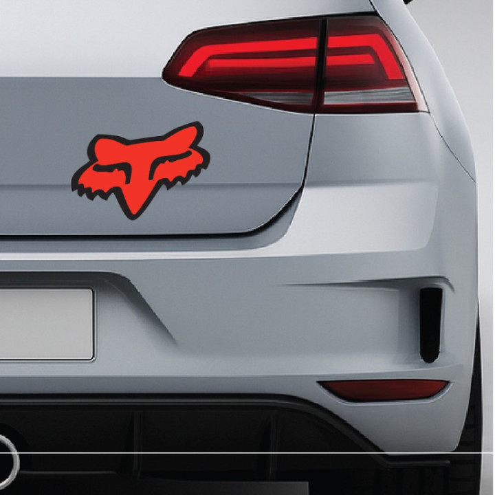 2x Fox Racing Red And Black Stickers Decals - DecalsHouse