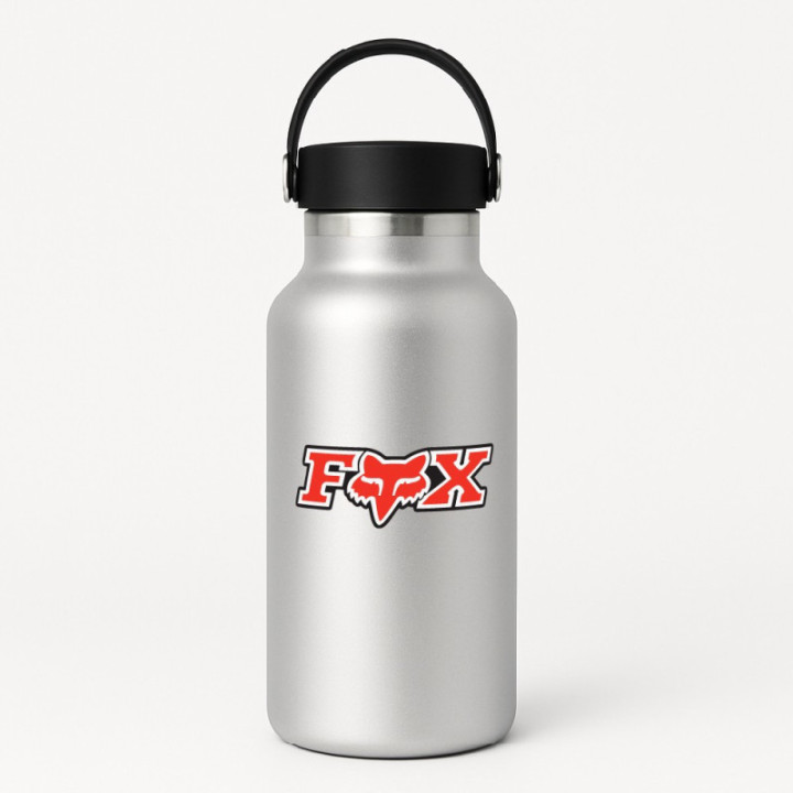 2x Fox Racing Red Stickers Decals - DecalsHouse