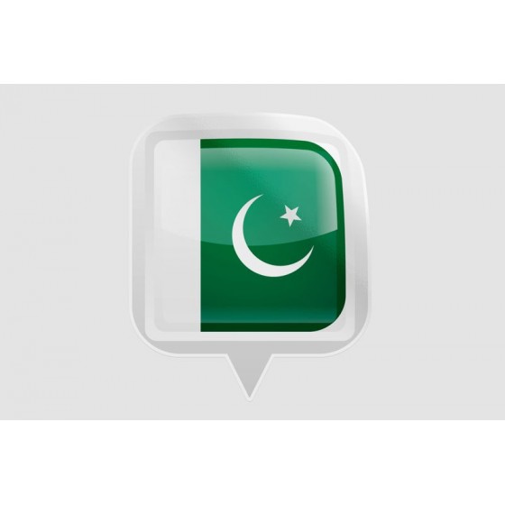 Pakistan Flag Style 34 Sticker