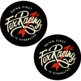 2x Fox Racing Round Stickers Decals - DecalsHouse