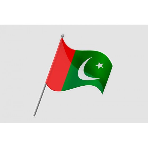 Pakistan Flag Style 37 Sticker