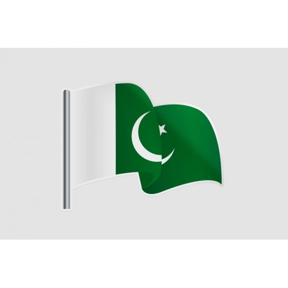 Pakistan Flag Style 39 Sticker