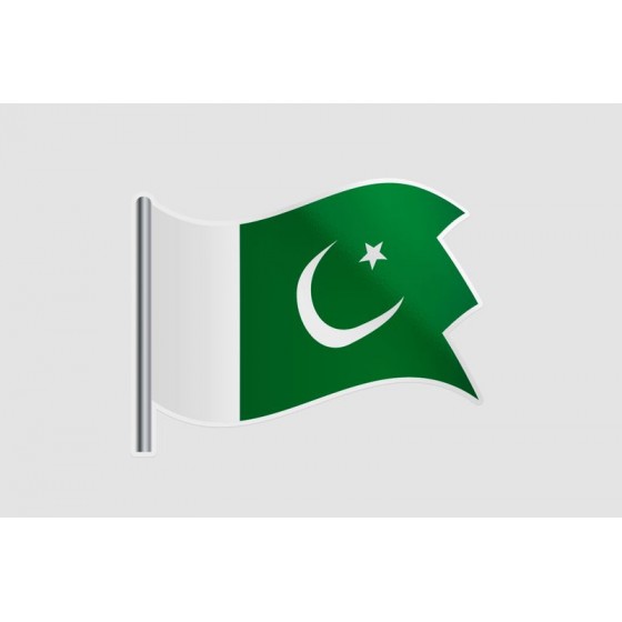 Pakistan Flag Style 41 Sticker