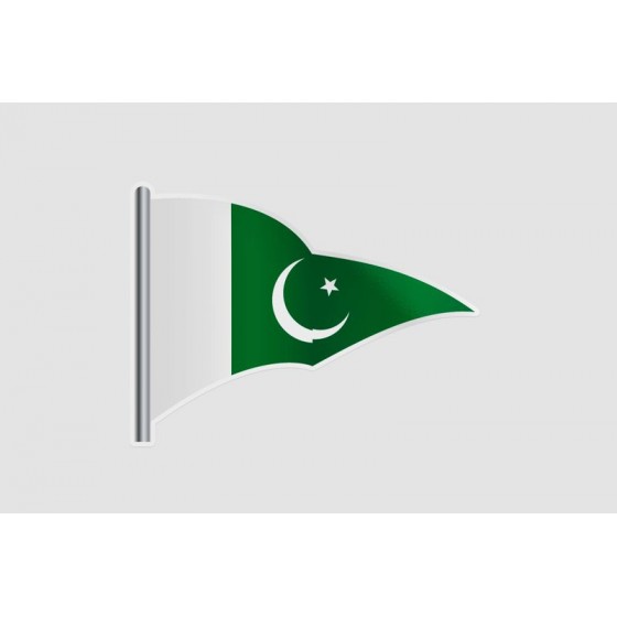 Pakistan Flag Style 43 Sticker