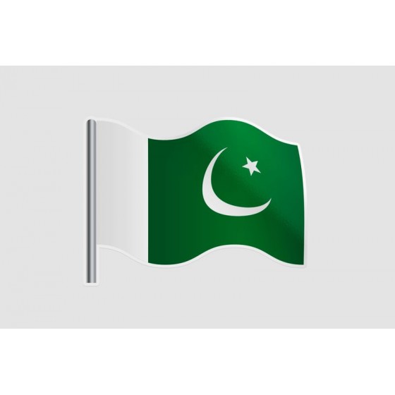 Pakistan Flag Style 44 Sticker