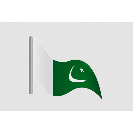 Pakistan Flag Style 45 Sticker