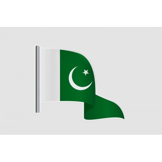 Pakistan Flag Style 46 Sticker
